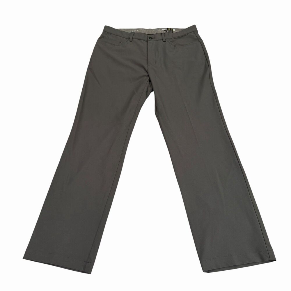 Greg Norman Everbest Pants Mens 34x30 Golf Athleisure Gray Stretch Chinos